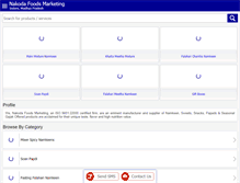 Tablet Screenshot of nakodafoods.org